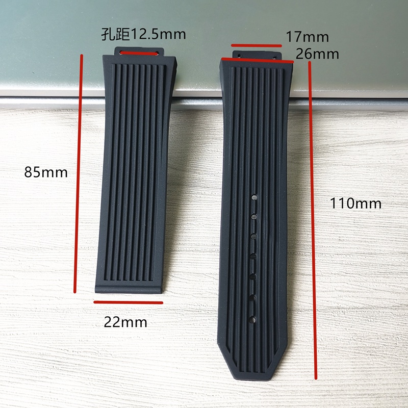 Dây Đeo Đồng Hồ Bằng Cao Su Silicon 26*17mm Thay Thế Cho Hublot big bang Fusion series