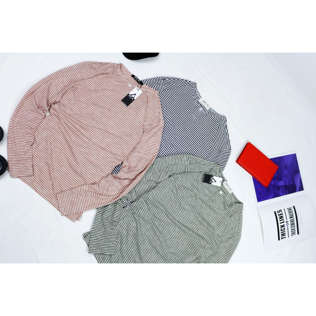 Áo thun nam sọc tay dài cổ trụ After All - A06-02 | BigBuy360 - bigbuy360.vn