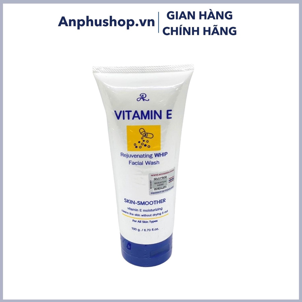 Sữa Rửa Mặt Vitamin E Aron Thái Lan 190g ( Hàng chính hãng)