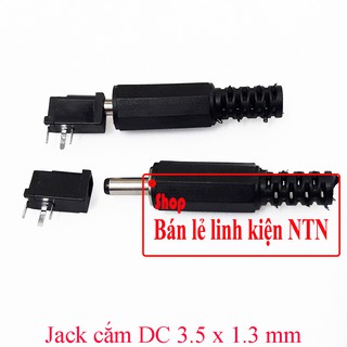Jack cắm DC đực/cái 3.5x1.3mm