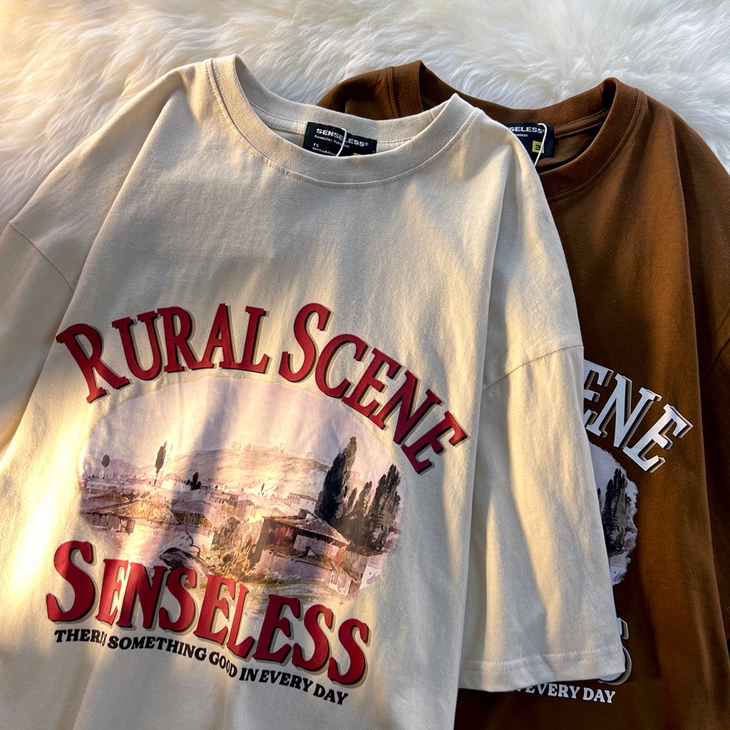 NRVP Áo Thun Nữ Ngắn Tay In Chữ Phong Cách Hàn Quốc