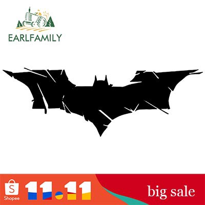 Đề Can vinyl Màu Đen / Bạc Hình batman Dán Viền Cửa Sổ Xe Hơi Kích Thước 13Cmx5.1Cm