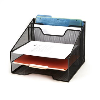 Giá đựng hồ sơ tài liệu cao cấp - giá tài liệu 5 ngăn đa năng lưới thép [DENVER / Màu Đen]