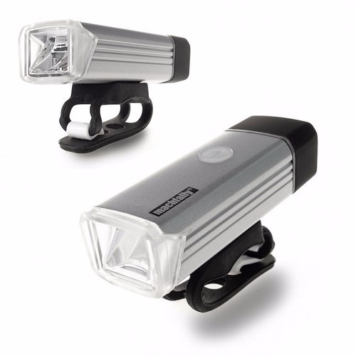 Đèn trước xe đạp machfally sạc USB màu bạc