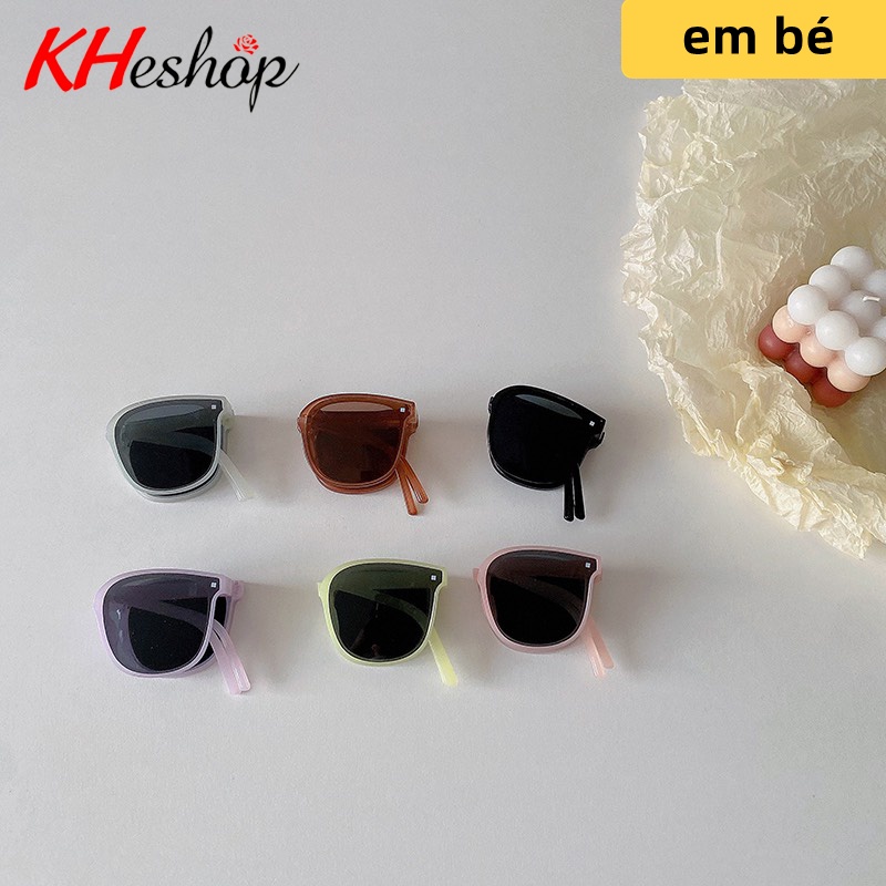 [Siêu Phẩm Cho Bé] Kính Mát gập nhỏ cho Con Yêu màu Thạch Rau Câu trong suốt dễ thương đủ màu tha hồ lựa chọn mã Y3003