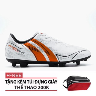 Giày đá banh pan thái lan đế đinh ag super sonic bạc