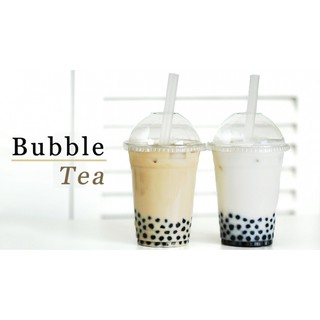 Ly trà sữa nắp cầu (kèm ống hút trong suốt phi 12)  Milk tea take way