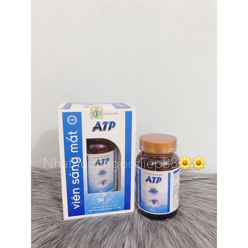 Viên uống bổ mắt VIÊN SÁNG MẮT ATP giảm khô mắt, mờ mắt, mỏi mắt cải thiện thị lực dùng cho trẻ từ 5 tuổi (Hộp 30 viên )