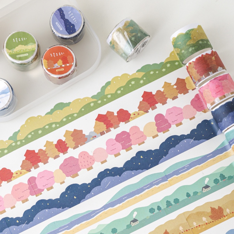 Băng Dính Washi Hình Cây 1 Cuộn
