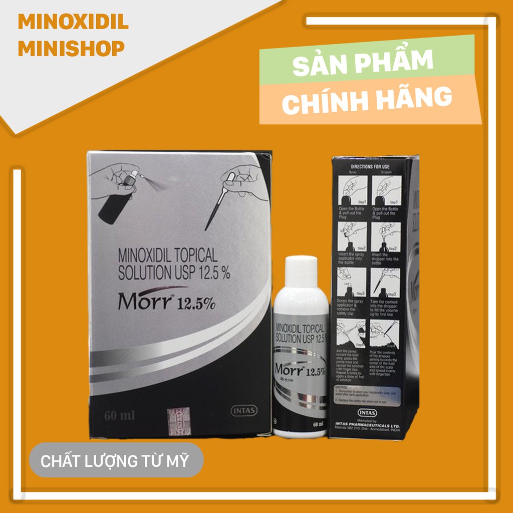 Minoxidil mọc râu tóc morr 12.5% lỏng