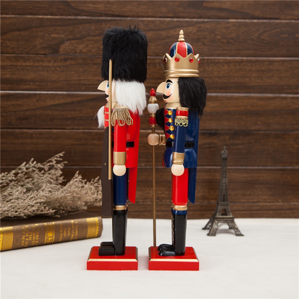 Búp Bê Gỗ Hình Người Lính 38CM Thủ Công Trang Trí Năm Mới