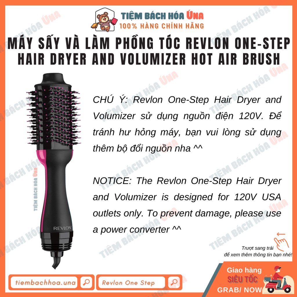 Máy sấy và làm phồng tóc REVLON One-Step Hair Dryer And Volumizer Hot Air Brush