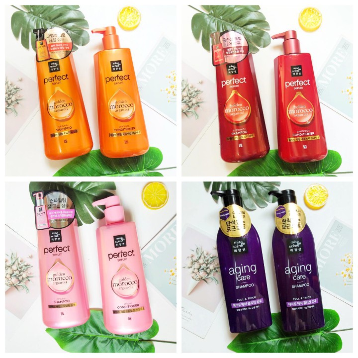 Bộ gội xả Mise En Scene Perfect Serum Golden Morocco Argan Oil Hàn Quốc 680mlx2