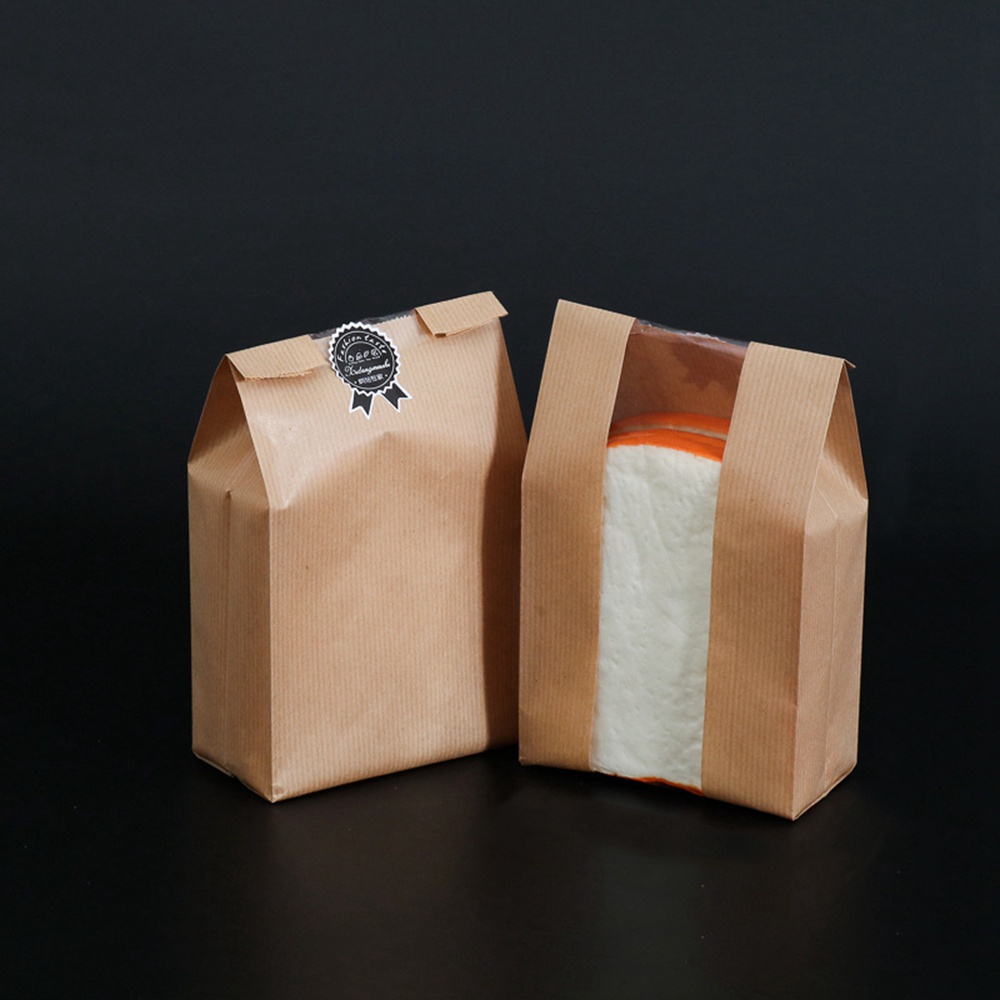 YIYU Túi giấy kraft đựng bánh mì/thực phẩm 1 ngăn tiện dụng