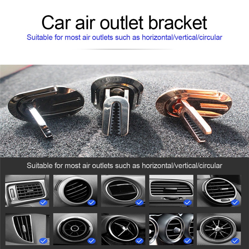 Giá Đỡ Điện Thoại Xoay 360 Độ Kẹp Điều Hòa Xe Hơi Dành Cho iPhone 11 Pro XS Max Android Phone Xiaomi Huawei Samsung