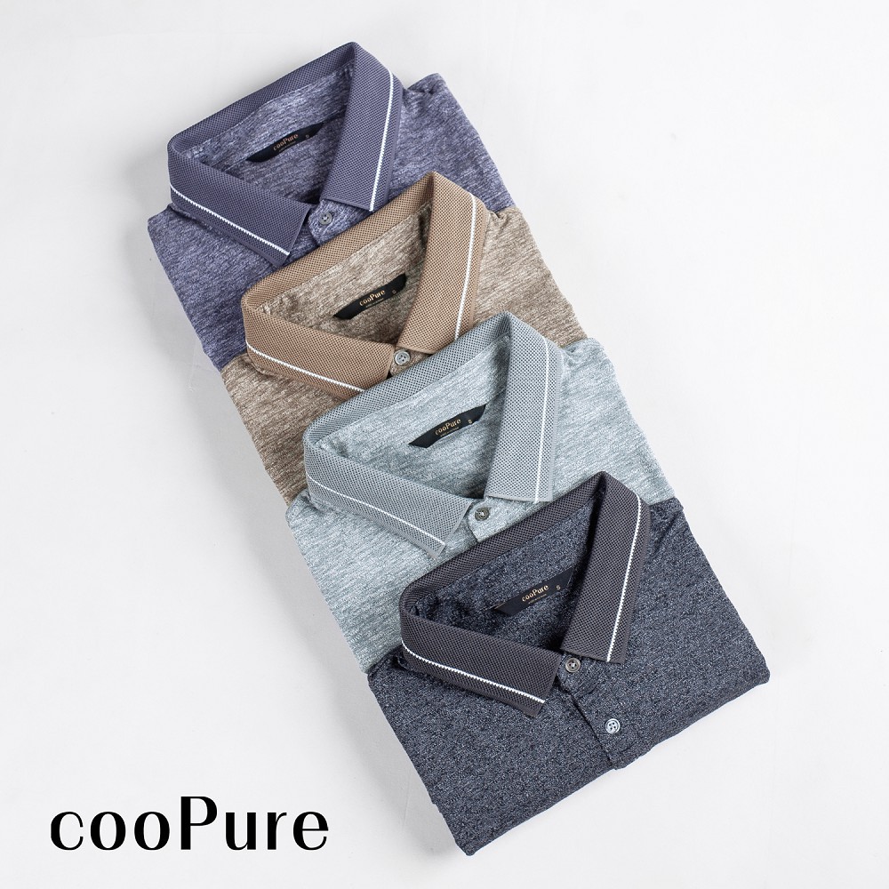 [Hàng Xịn] - Áo thun polo nam cooPure cotton melange xtra spandex, cổ bo dệt cách điệu NO.2054 (4 màu)