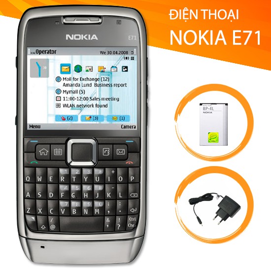 Nokia E71 QWERTY Wifi Bảo hành 12 tháng kèm pin và sạc