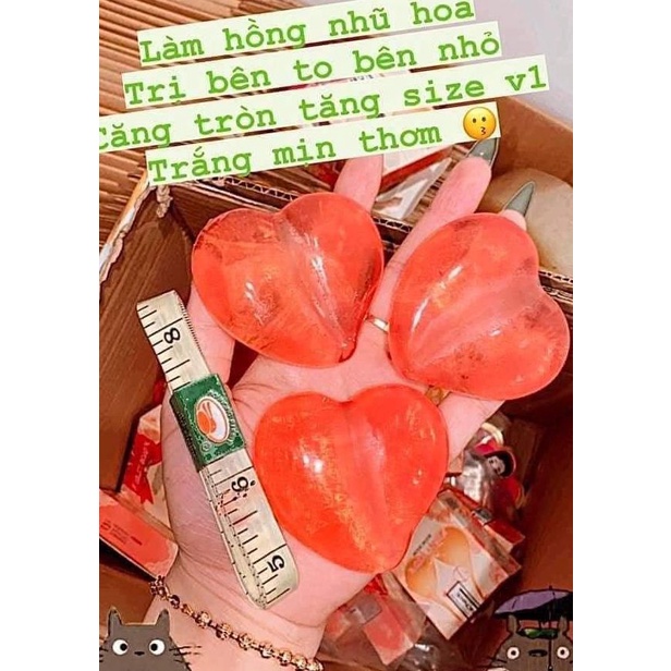 Xà phòng tăng vòng 1 trái tim thái lan milky soap, giúp săn chắc nở ngực tăng 3-5 cm an toàn hiệu quả