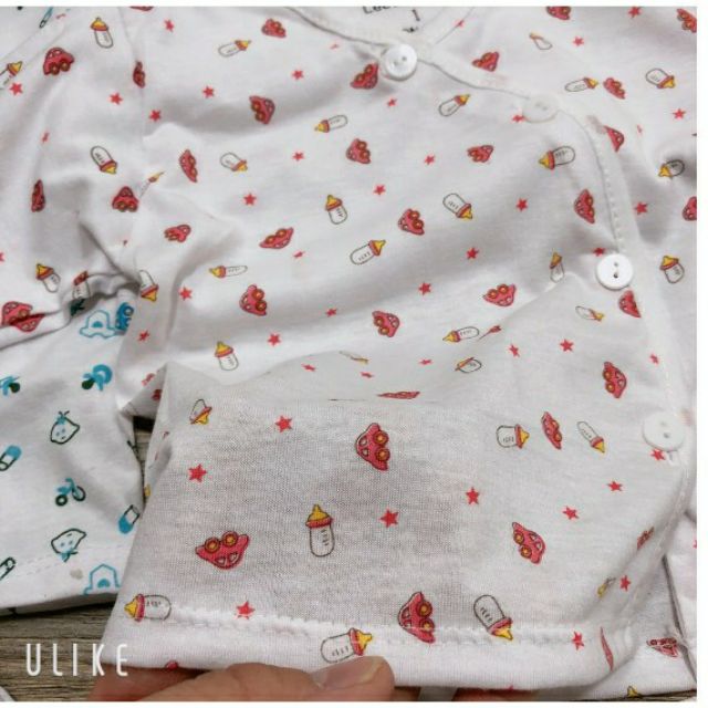 Bộ cài lệch , quần đáp đũng cotton mẫu họa tiết cho bé