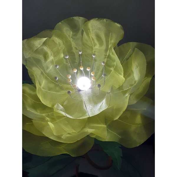 Đèn led màu đk 4,5cm làm nhụy hoa voan