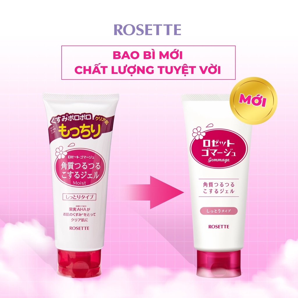 Tẩy da chết tẩy tế bào chết dạng gel Rosette 120g Nhật Bản