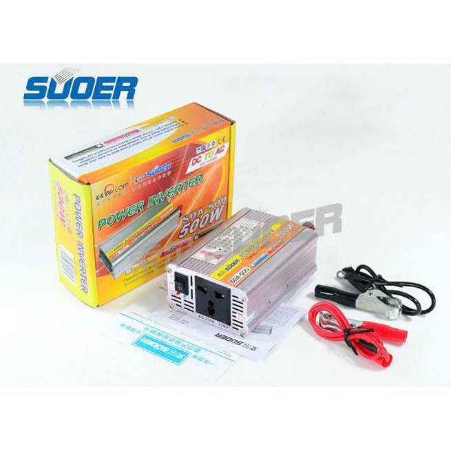 Kích điện 12V ra 220V 500W 1000W souer SDA