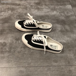 Giày lười vải canvas thời trang 2021