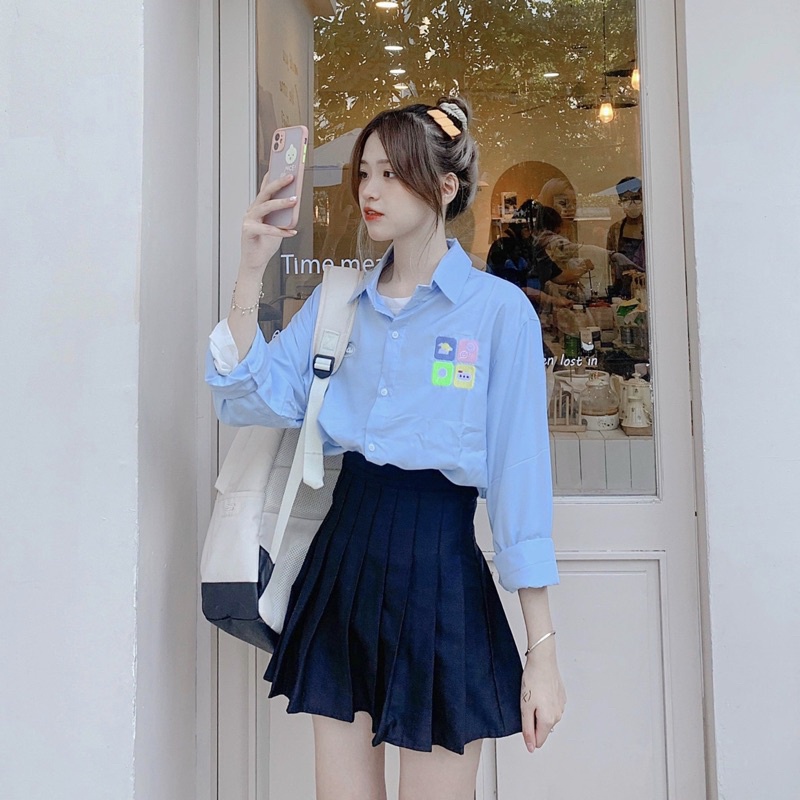 Áo Sơ Mi Sweetie Tay Dài Xinh Xắn - Chất Lụa Mịn | BigBuy360 - bigbuy360.vn