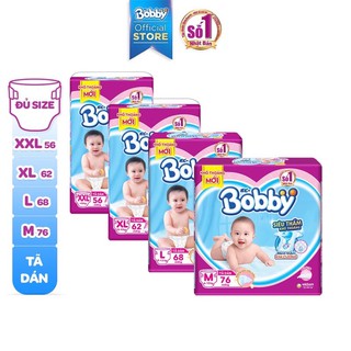 [ GÓI LỚN SIÊU TIẾT KIỆM ] Tã dán bobby M76/L68/XL62/XXL56