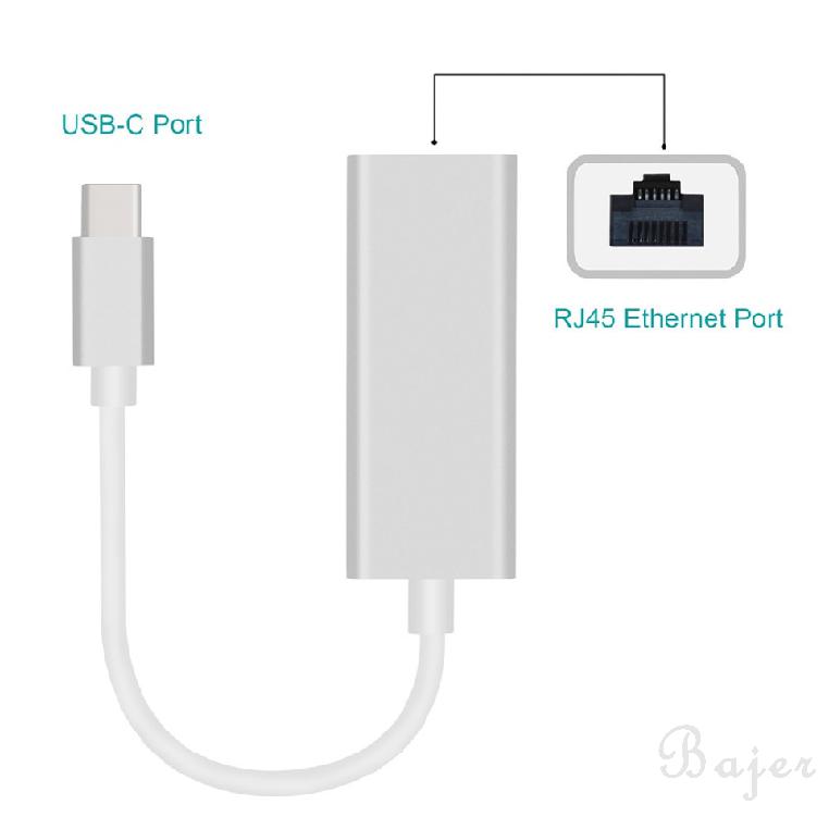 Bộ Chuyển Đổi Usb Type-C Sang Rj45 Ethernet 10 / 100mbps Win Xp / 7 / 8 / Macos