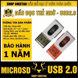 Đầu đọc thẻ nhớ Micro SD / SDHC / Ultrall SD / SDHC / SD / MMC / MMC / RS-MMC – Chuẩn USB 2.0