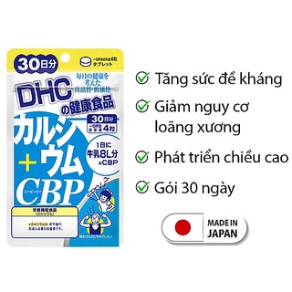 Viên uống bổ sung canxi dhc calcium + cbp 30 ngày