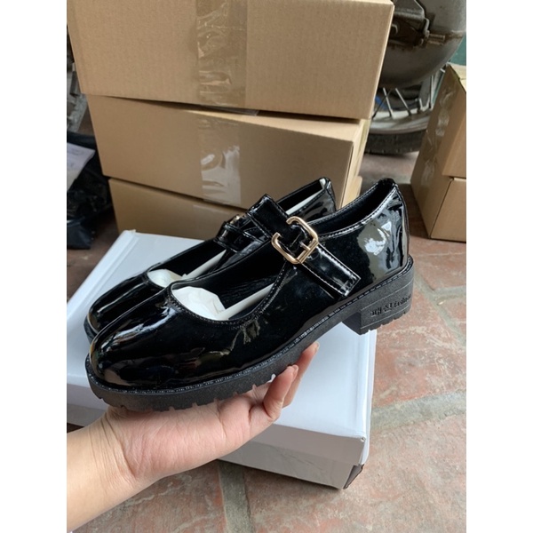 Giày nữ Ullzang dây cài đế 5 cm dáng thời trang phong cách Hàn Quốc