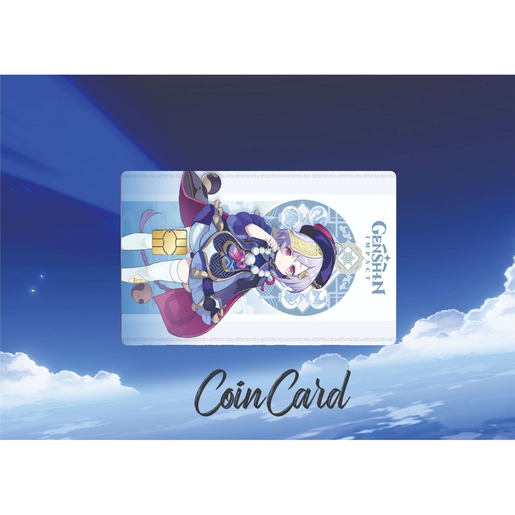 GENSHIN IMPACT❄ QIQI  (🎫 Sticker / 🎟️ Miếng dán Thẻ ATM ,  💲💲💲 Thẻ Ghi nợ, Tín dụng)  | Dán thẻ ATM CoinCard