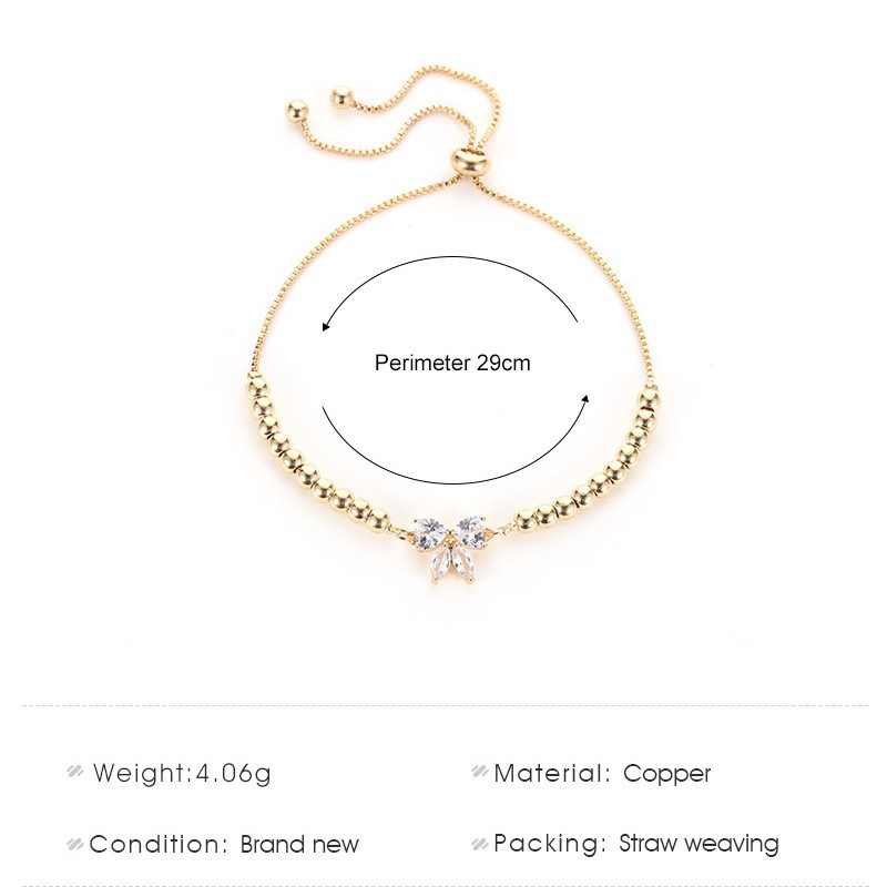 Vòng tay đính đá zircon nhỏ nhắn phong cách Hàn Quốc