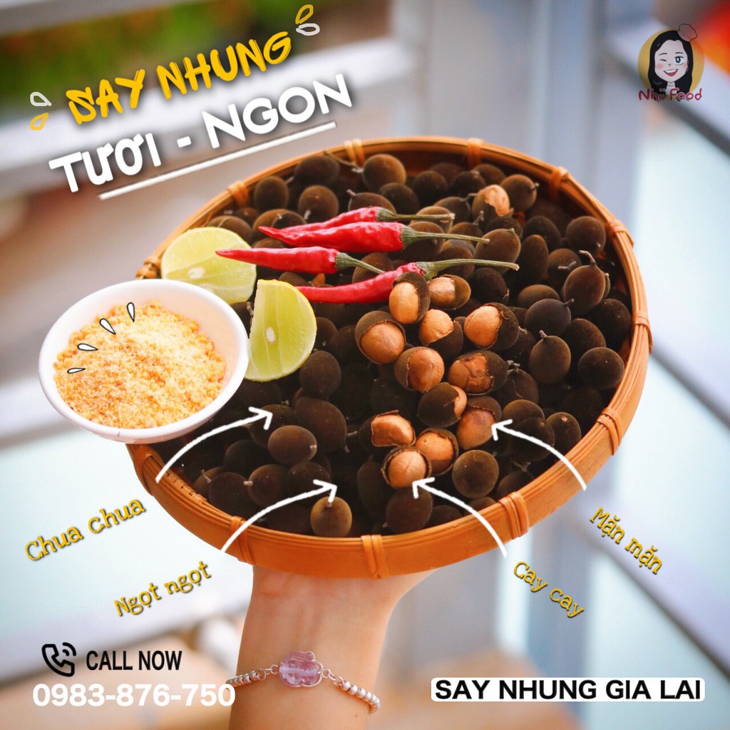 Trái say, trái say nhung chua ngọt NHII FOOD hộp 200gr