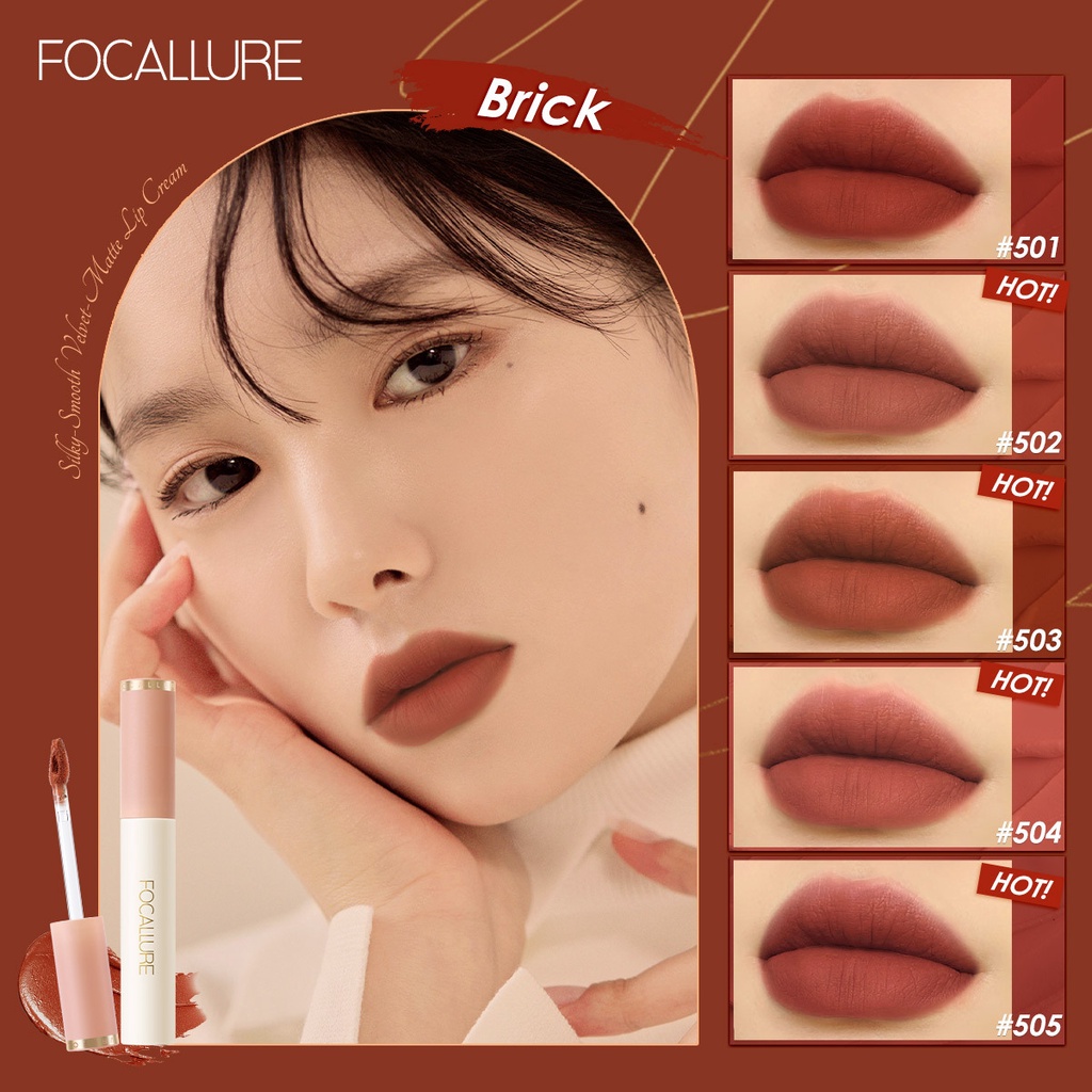 FA196  Son môi FOCALLURE 2.4g màu nhung mịn lên màu đẹp