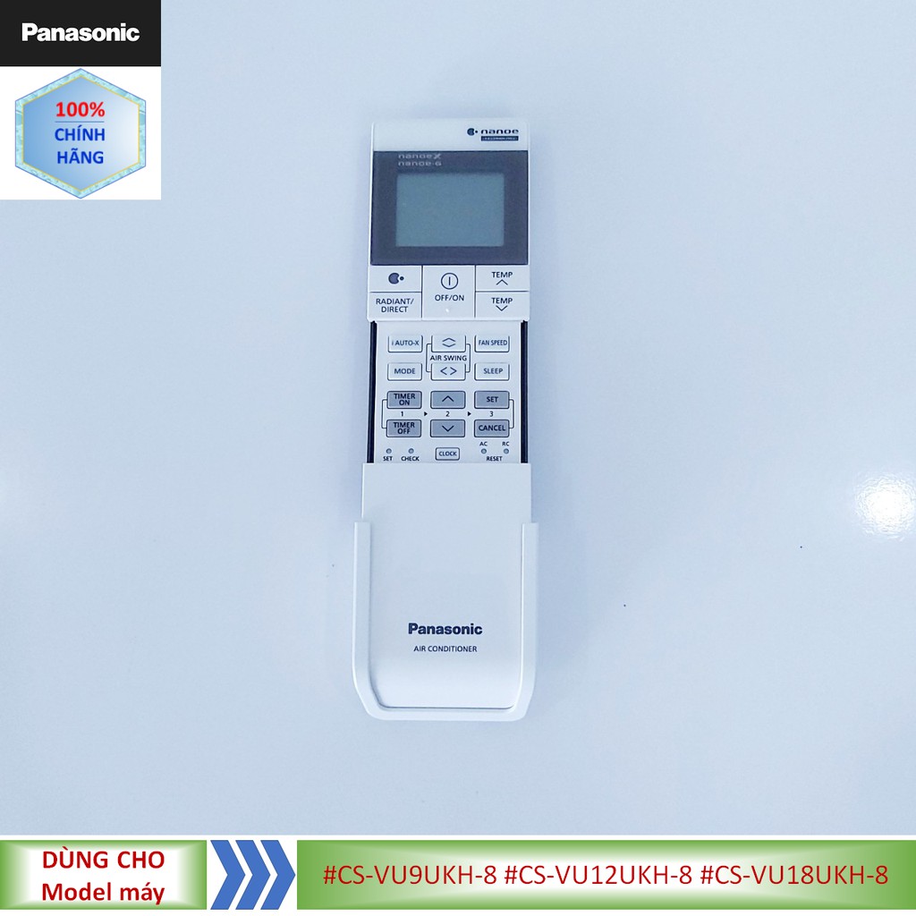 Phụ kiện [Remote chính hãng] Điều khiển điều hòa Panasonic model #CS-VU9UKH-8 #CS-VU12UKH-8 #CS-VU18UKH-8