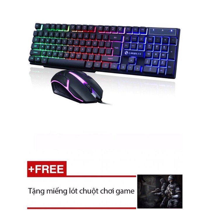 Combo bàn phím và chuột chuyên Game Led 7 màu LIMEIDE + tặng kèm tấm lót chuột | BigBuy360 - bigbuy360.vn