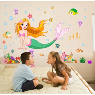 Decal trang trí Nàng Tiên Cá