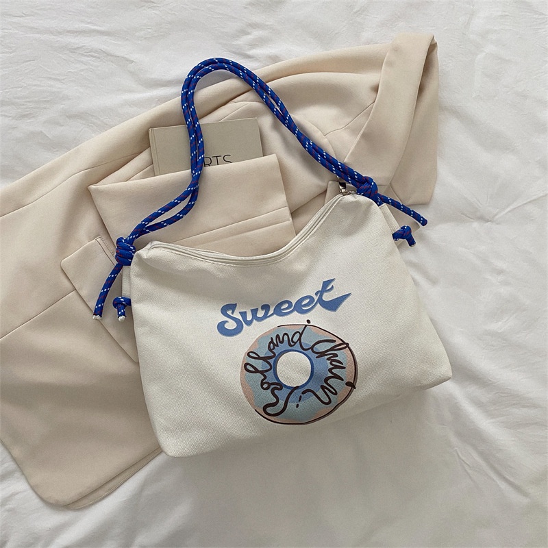 Túi Xách Đeo Vai / Kẹp Nách Chất Liệu Vải Canvas Thời Trang Mới Cho Nữ