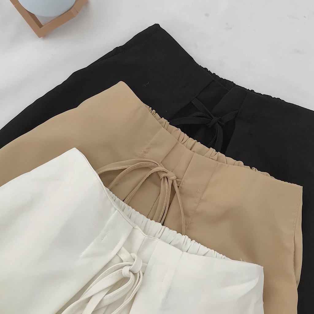 Quần Dài Nữ Ống Rộng Lưng Cao DIFFE  JEM CLOSET Thiết Kế Cạp Thắt Nơ Nhiều Màu Siêu Hack Dáng 2867