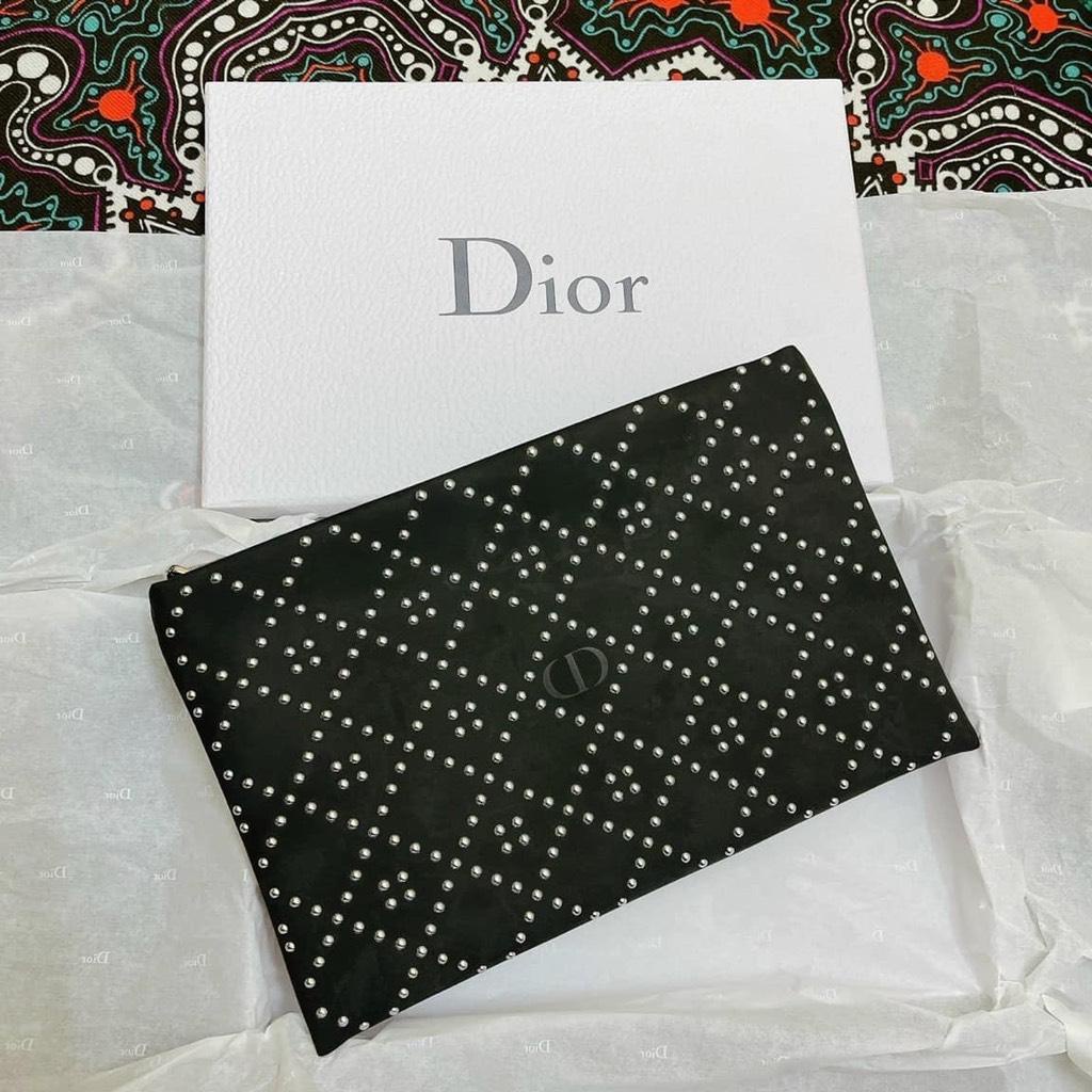 Ví Dior - Màu đen đính đinh ( Hàng Chính Hãng )