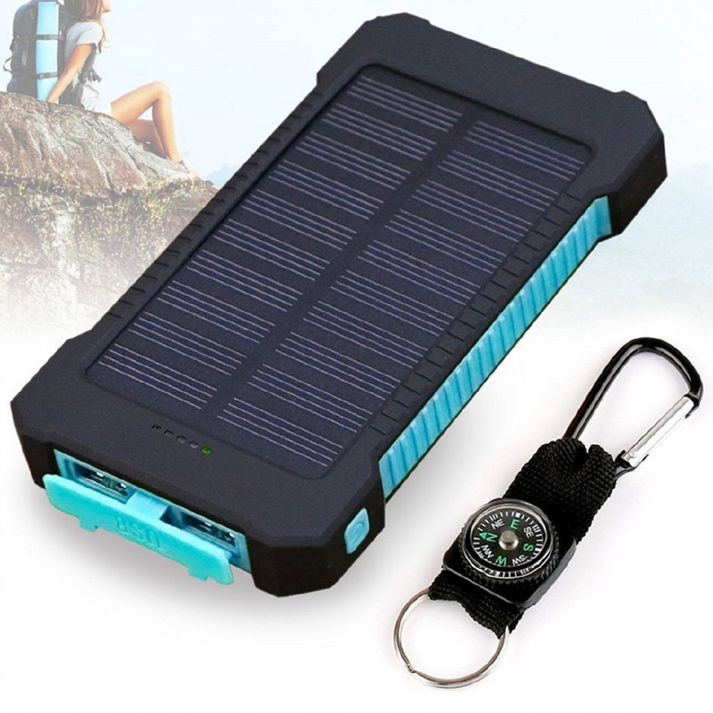 Sạc dự phòng năng lượng mặt trời nts 5 Pin 10000mAh có cổng USB kép chống Shock U[ LẺ=SỈ ]