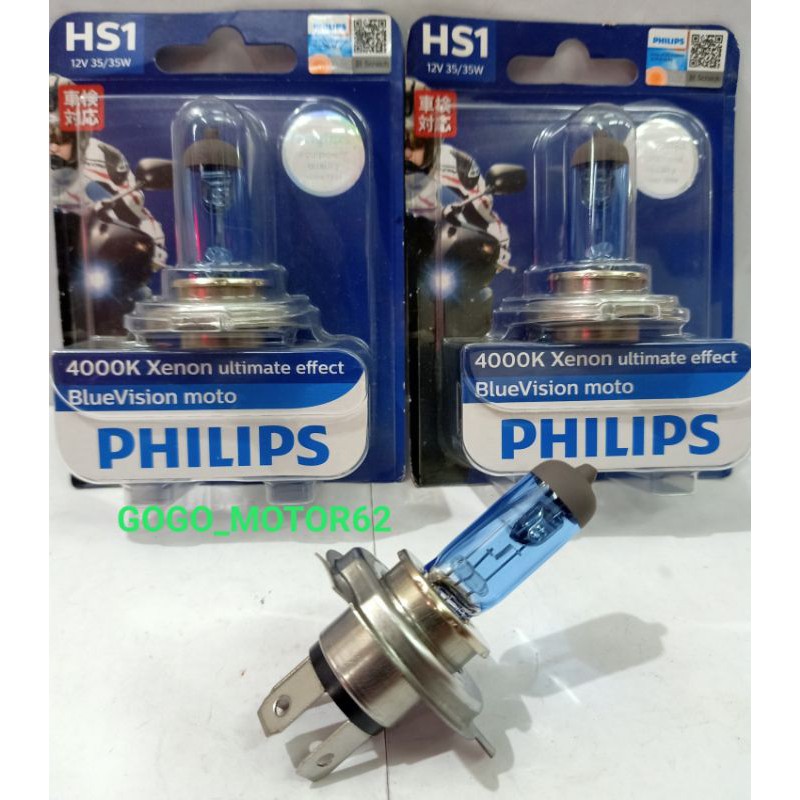 Đèn Pha Xenon Philips Hs1 / H4 Vixion Byson Scoopy Fi Bluevision 35wattt Xenon