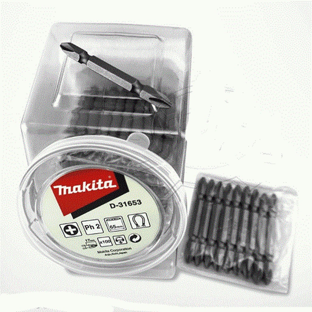 Mũi vít 2 đầu PH2x65mm có từ tính NZ Makita D-31653 (1 mũi)
