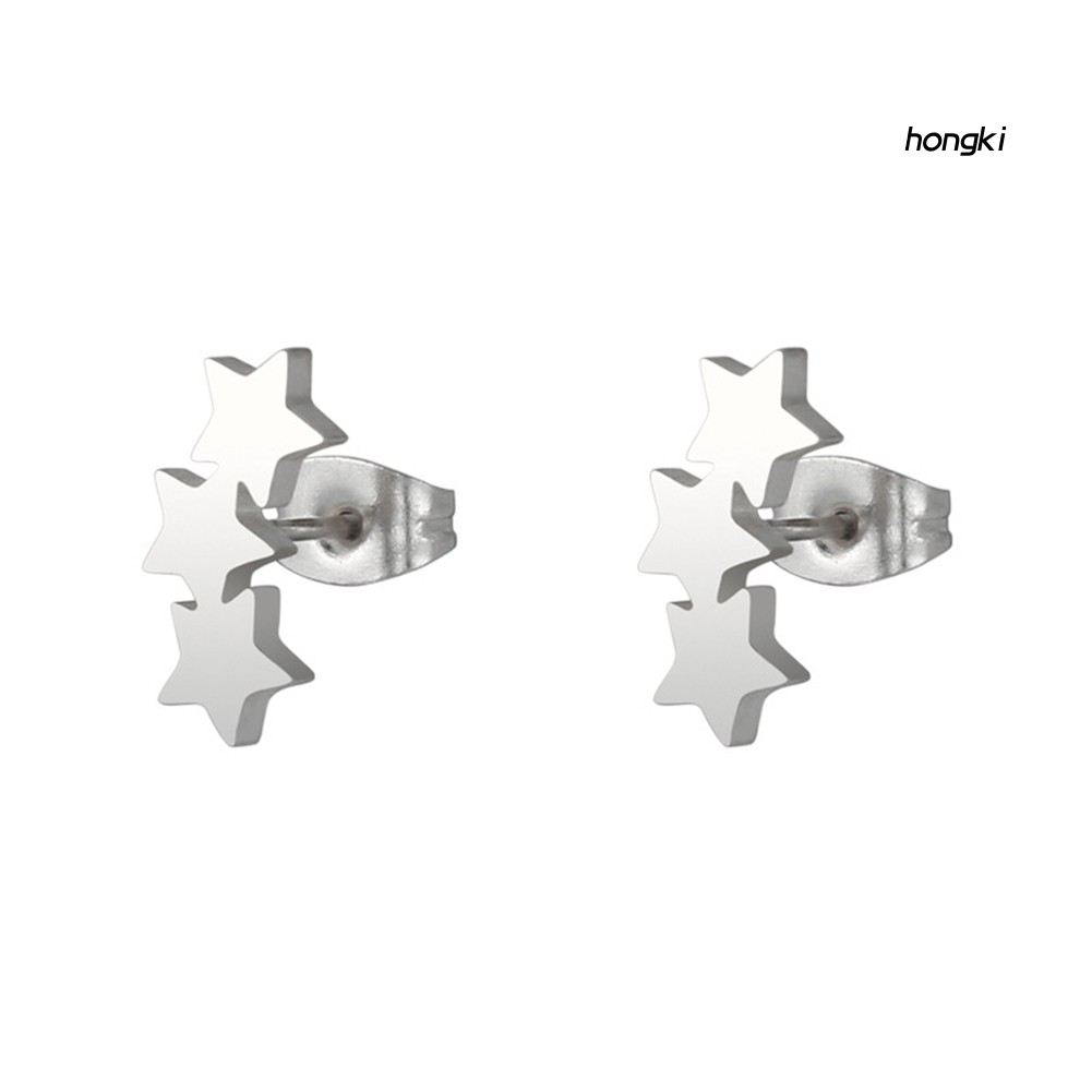 Bông Tai Hình Ngôi Sao Chất Liệu Thép Không Gỉ Thời Trang Cho Nữ