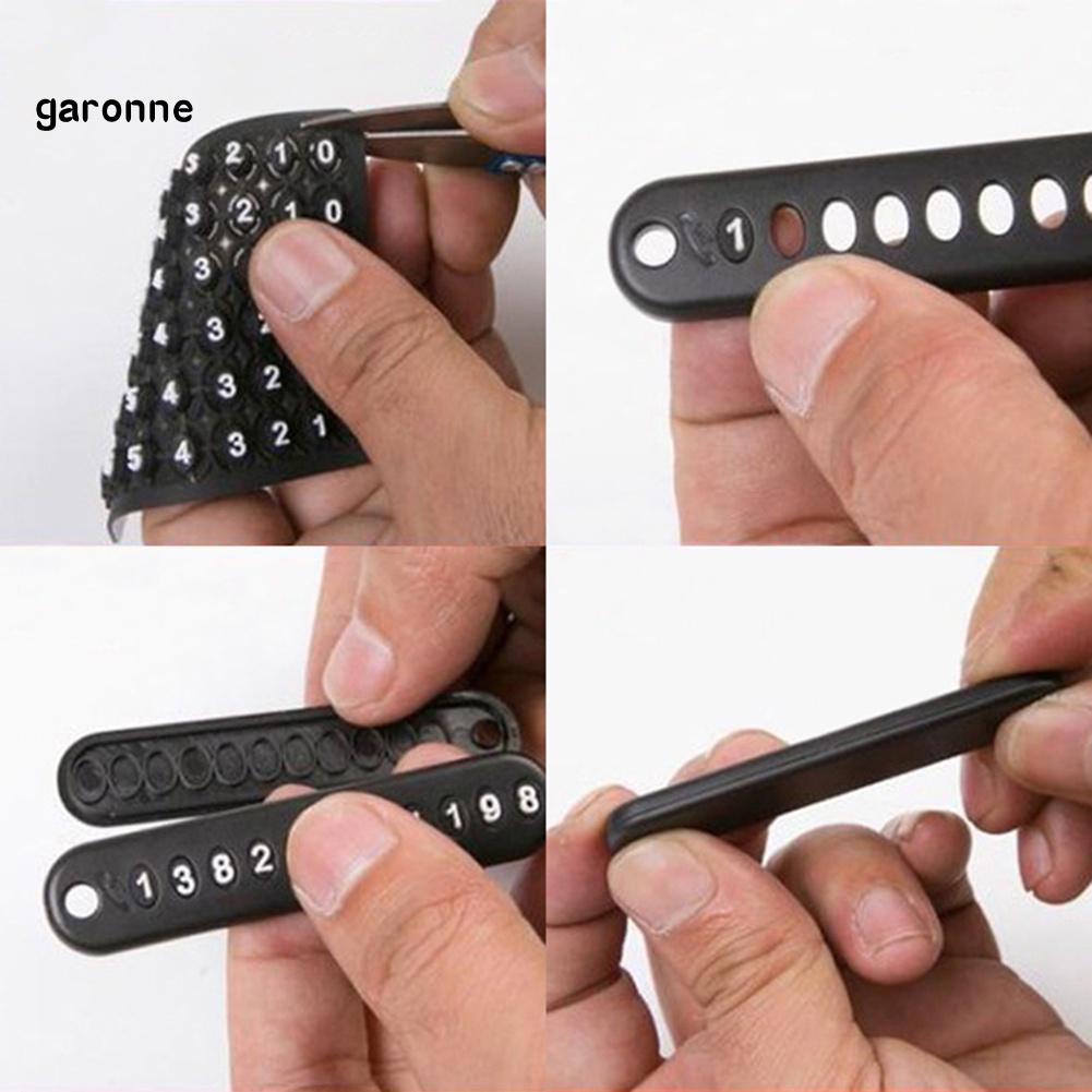 Móc chìa khóa xe hơi/ túi xách/ điện thoại chống thất lạc in số DIY