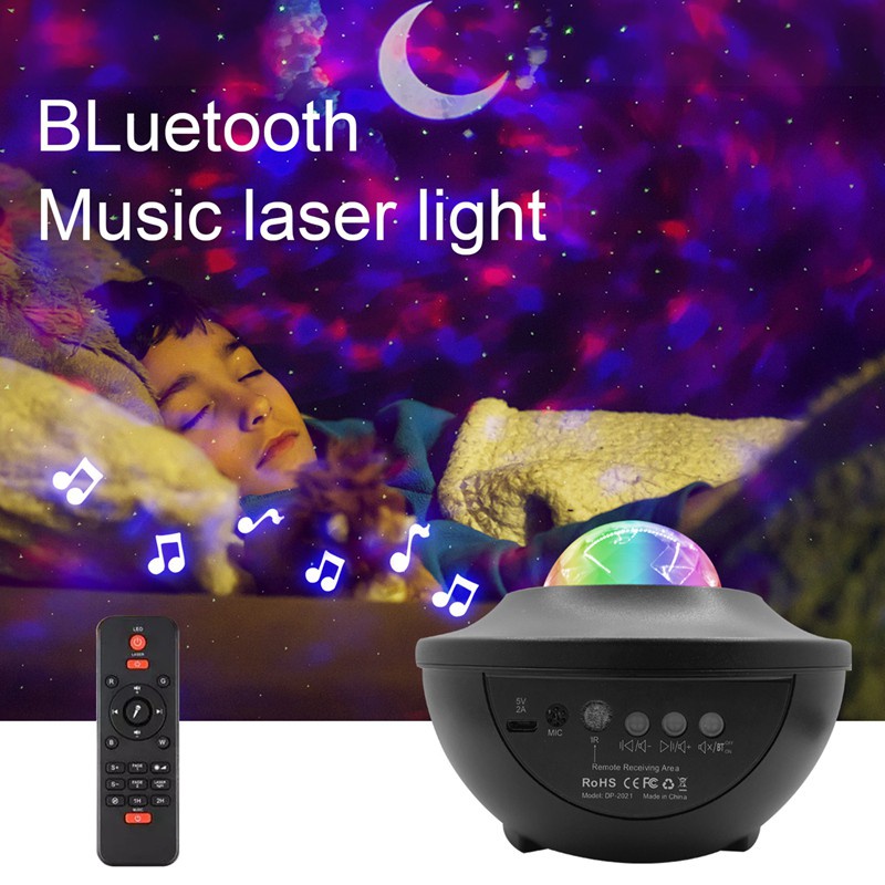 Máy Chiếu Đèn Led Tạo Hiệu Ứng Đại Dương Kèm Loa Bluetooth Tiện Dụng Cho Phòng Ngủ