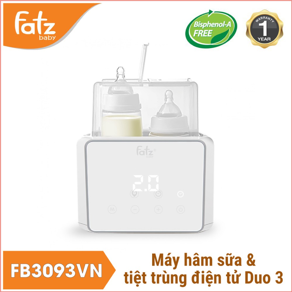 [Chính Hãng] Máy hâm sữa tiệt trùng điện tử Duo 3 Fatzbaby FB3093VN - Máy hâm sữa Fatz Baby